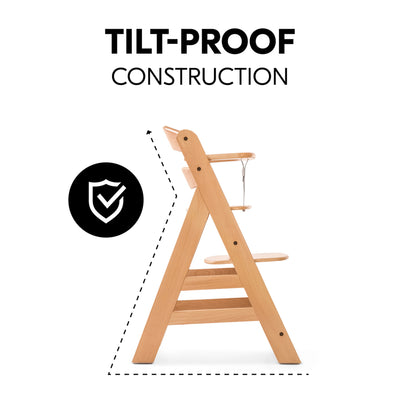 hauck Alpha+ Grow Along Adjustable Wooden Highchair Seat, Beechwood (For Parts)