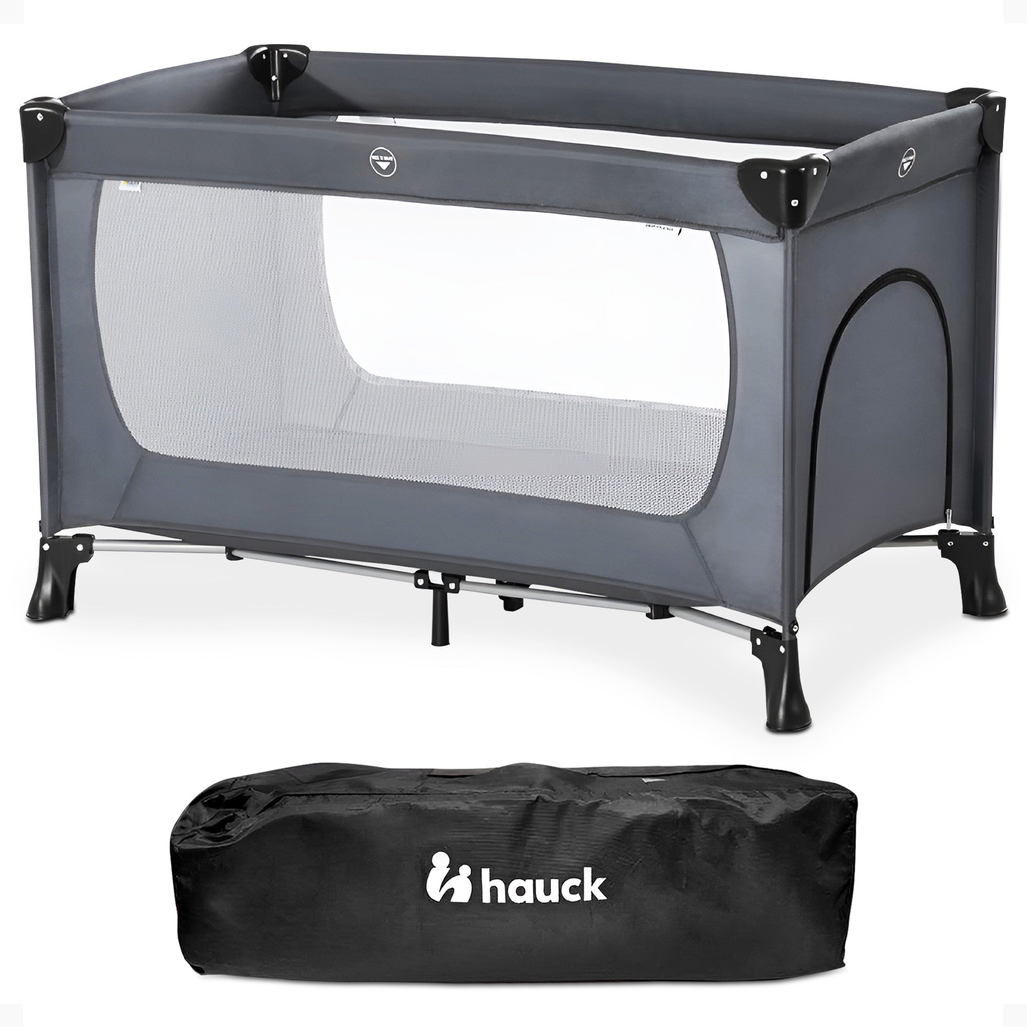Dream'n Play Travel Cot For Babies & Toddlers Up to 33 Pounds, Grey (Open Box) - VMInnovations