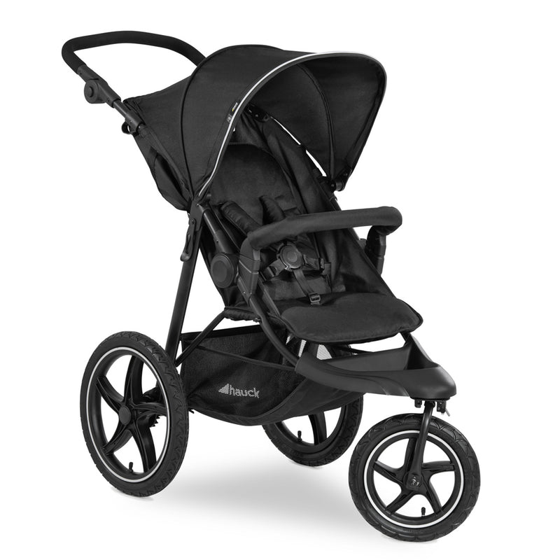 hauck Compact Foldable Tricycle Jogger Buggy Stroller Pushchair, Black(Open Box)