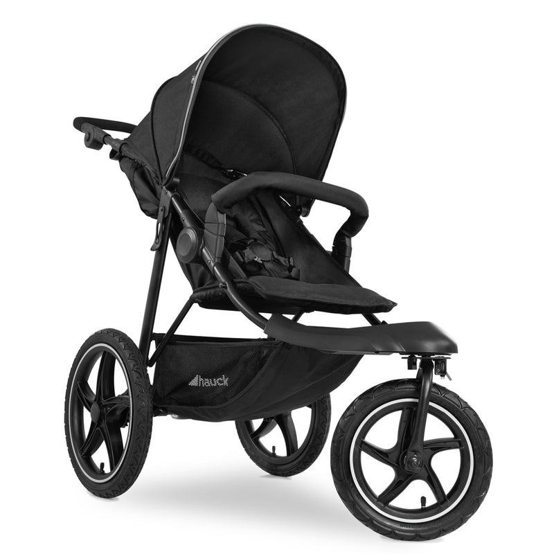 hauck Compact Foldable Tricycle Jogger Buggy Stroller Pushchair, Black(Open Box)