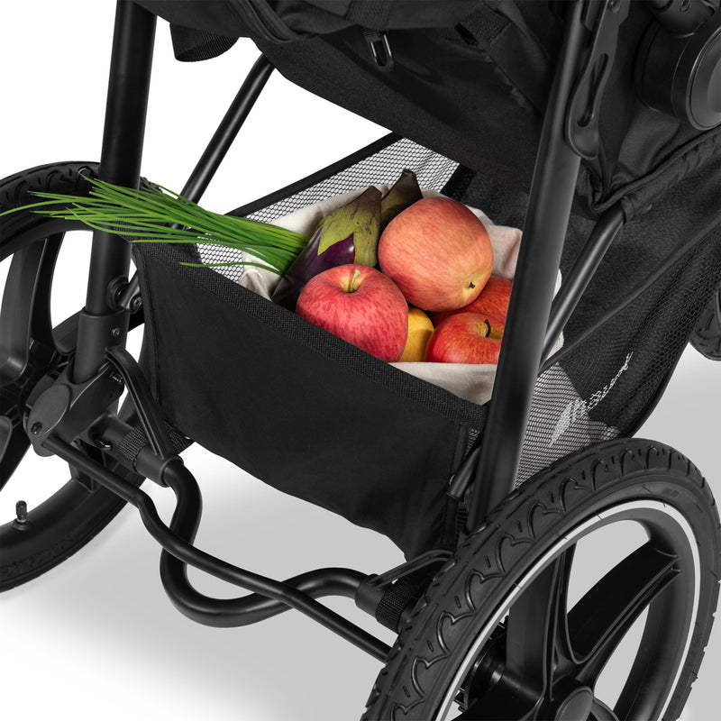 hauck Compact Foldable Tricycle Jogger Buggy Stroller Pushchair, Black(Open Box)