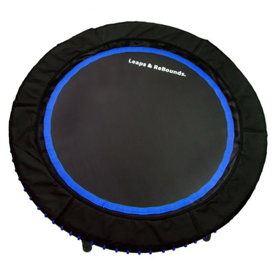 LEAPS & REBOUNDS 48" Mini Trampoline & Rebounder Gym Equipment, Blue (Used) - VMInnovations