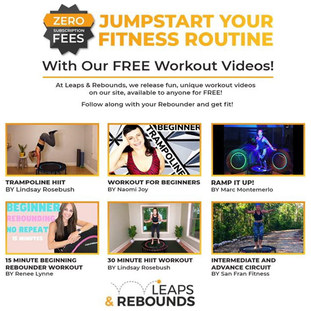 LEAPS & REBOUNDS 48-Inch Mini Trampoline & Rebounder w/Safety Bungee (For Parts)