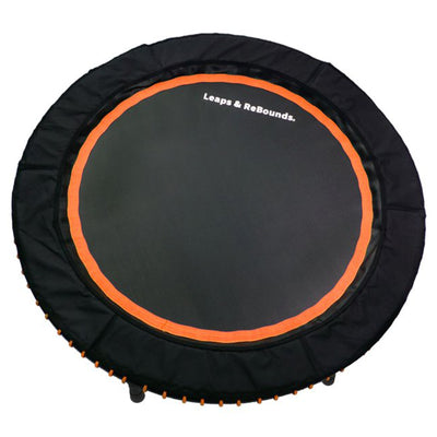 LEAPS & REBOUNDS 48" Mini Trampoline & Rebounder Gym Equipment, Orange(Open Box) - VMInnovations