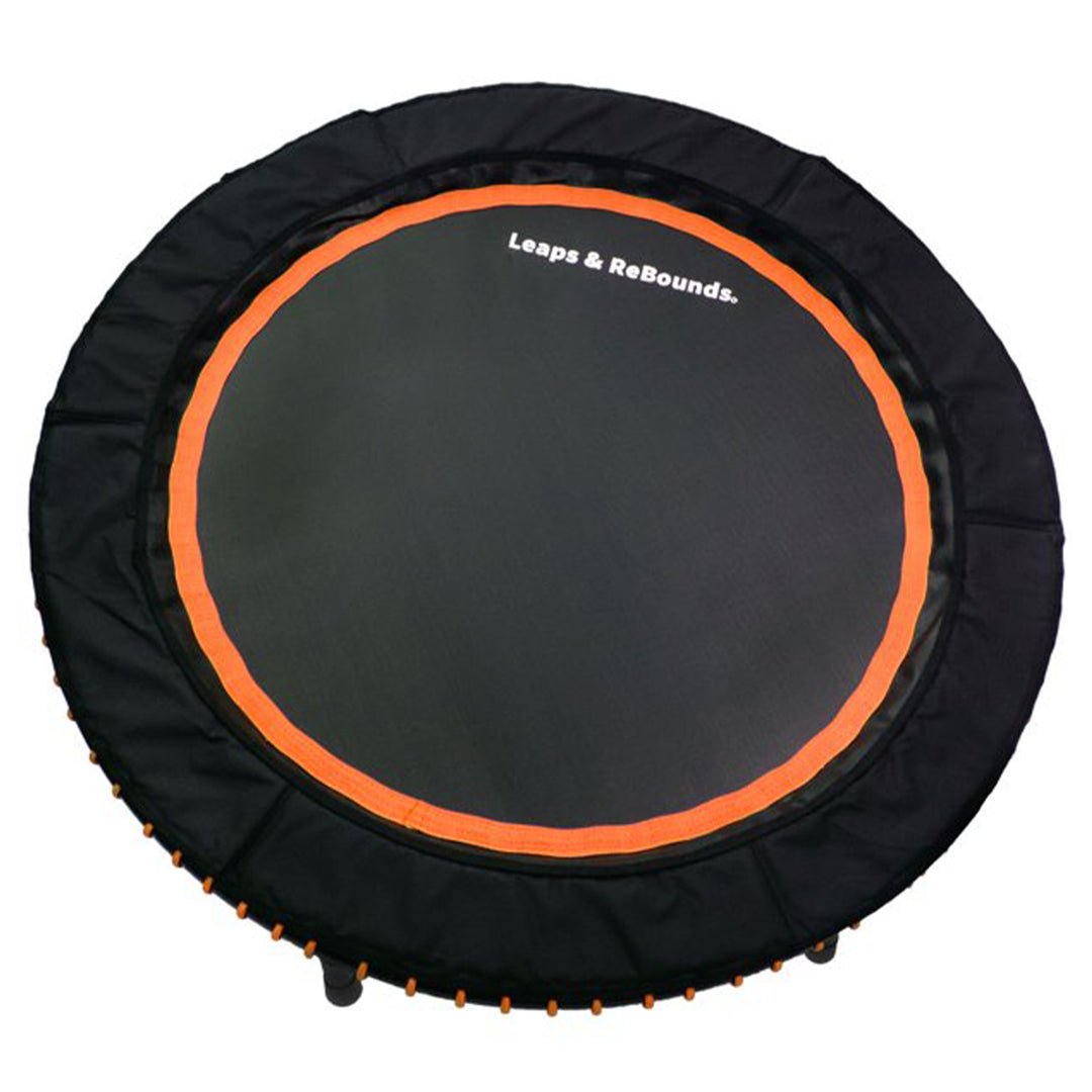 LEAPS & REBOUNDS 48" Mini Trampoline & Rebounder Gym Equipment, Orange(Open Box)