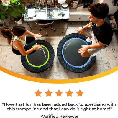 LEAPS & REBOUNDS 48" Mini Trampoline & Rebounder Gym Equipment, Orange(Open Box)