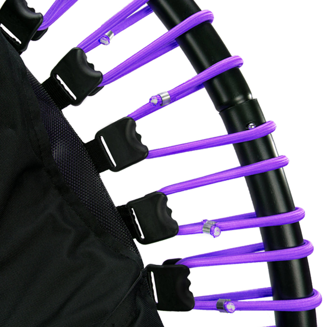 LEAPS & REBOUNDS 48" Mini Fitness Trampoline & Rebounder Gym Equipment, Purple - VMInnovations