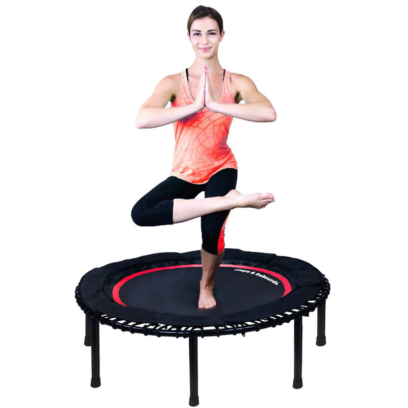 40" Mini Fitness Trampoline & Rebounder Exercise Equipment, Red (Open Box)