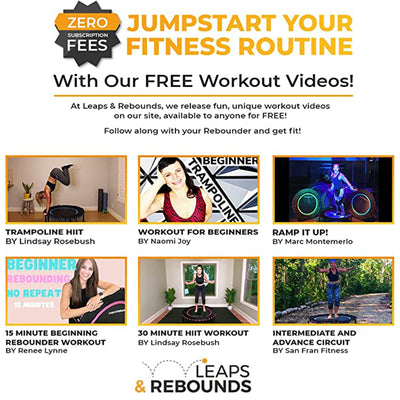 48" Mini Fitness Trampoline & Rebounder Gym Equipment, Gray (Open Box)