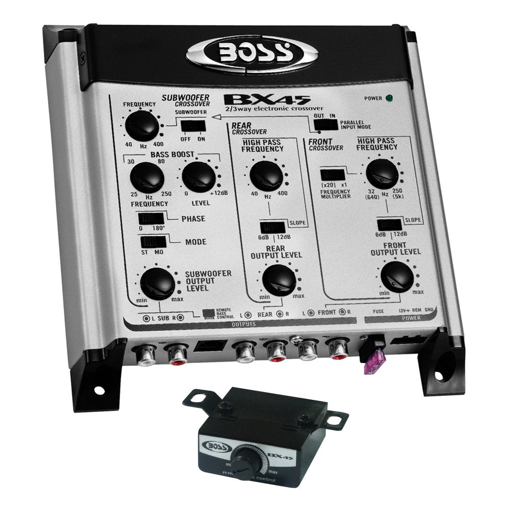 New Boss 2/3-Way Electronic Crossover with Remote Sub (Certified Refurbished)