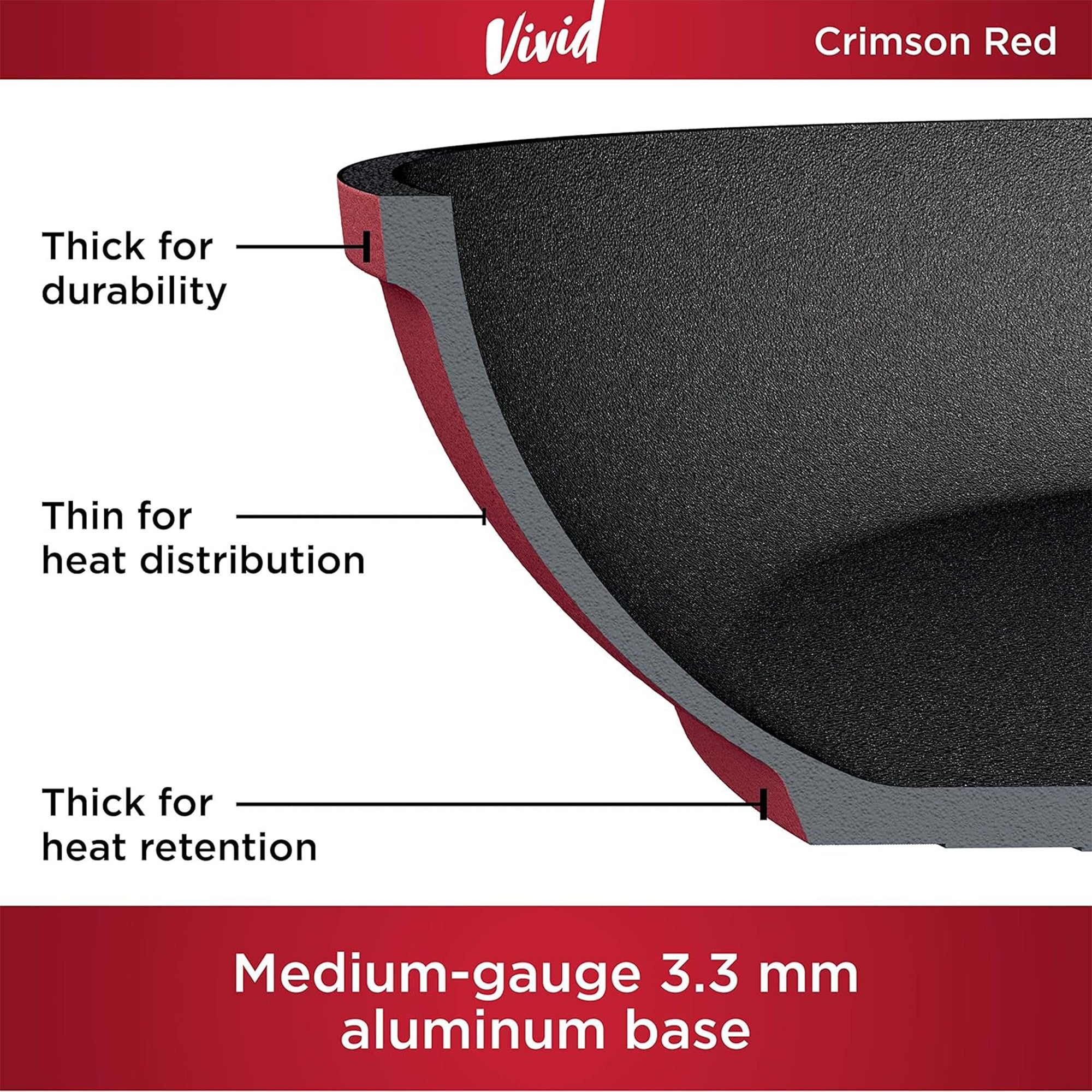 Ninja Foodi NeverStick Vivid Oven Safe 8 Piece Pots & Pans Cookware Set, Crimson