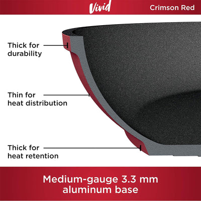 Ninja Foodi NeverStick Vivid Oven Safe 8 Piece Pots & Pans Cookware Set, Crimson
