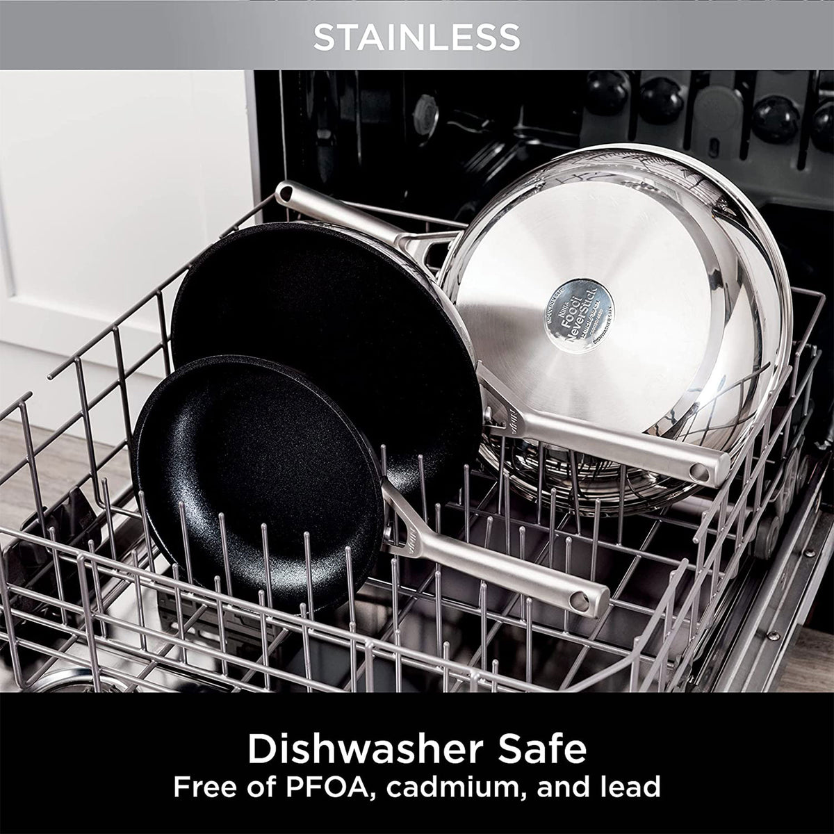 Ninja Foodi NeverStick Stainless Steel Oven Safe All Range Non Stick 8" Fry Pan