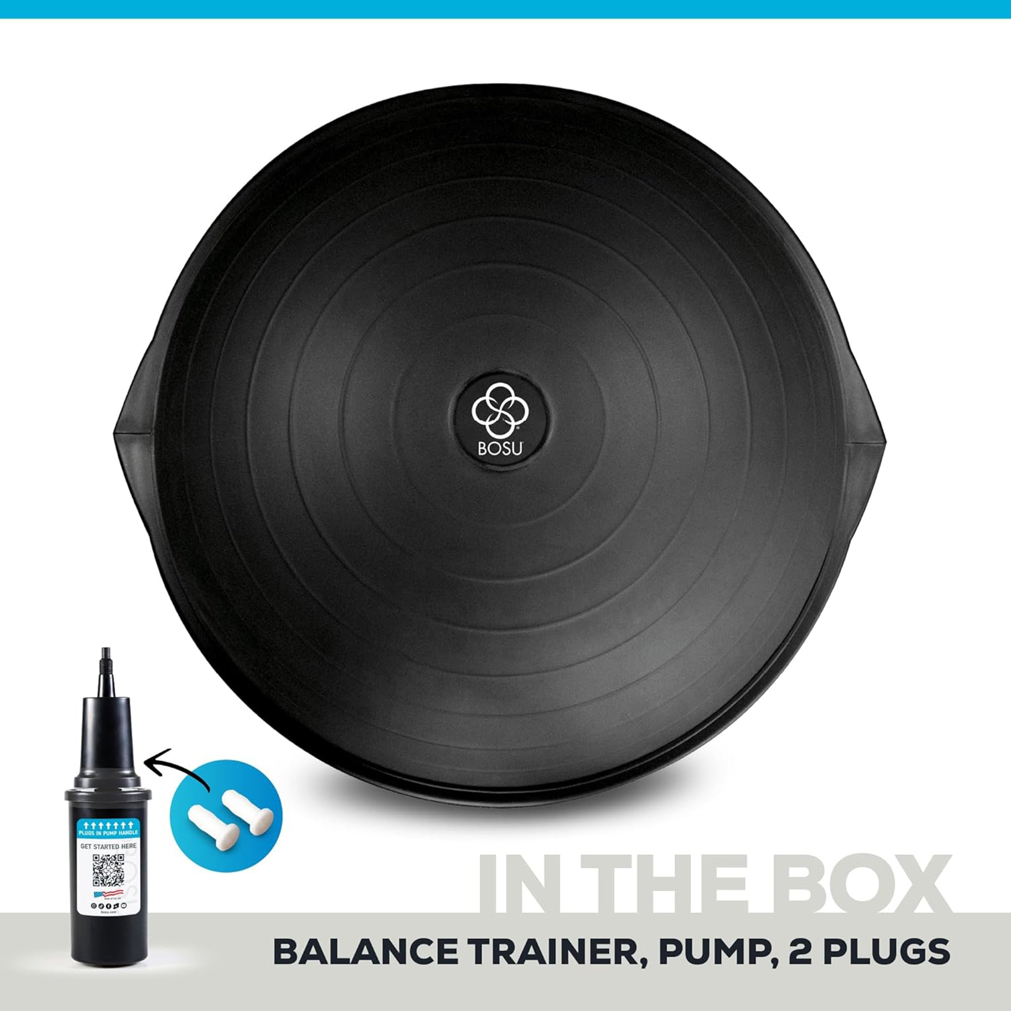 Bosu Multi Functional Home Gym 26" Original Balance Strength Board, Matte Black