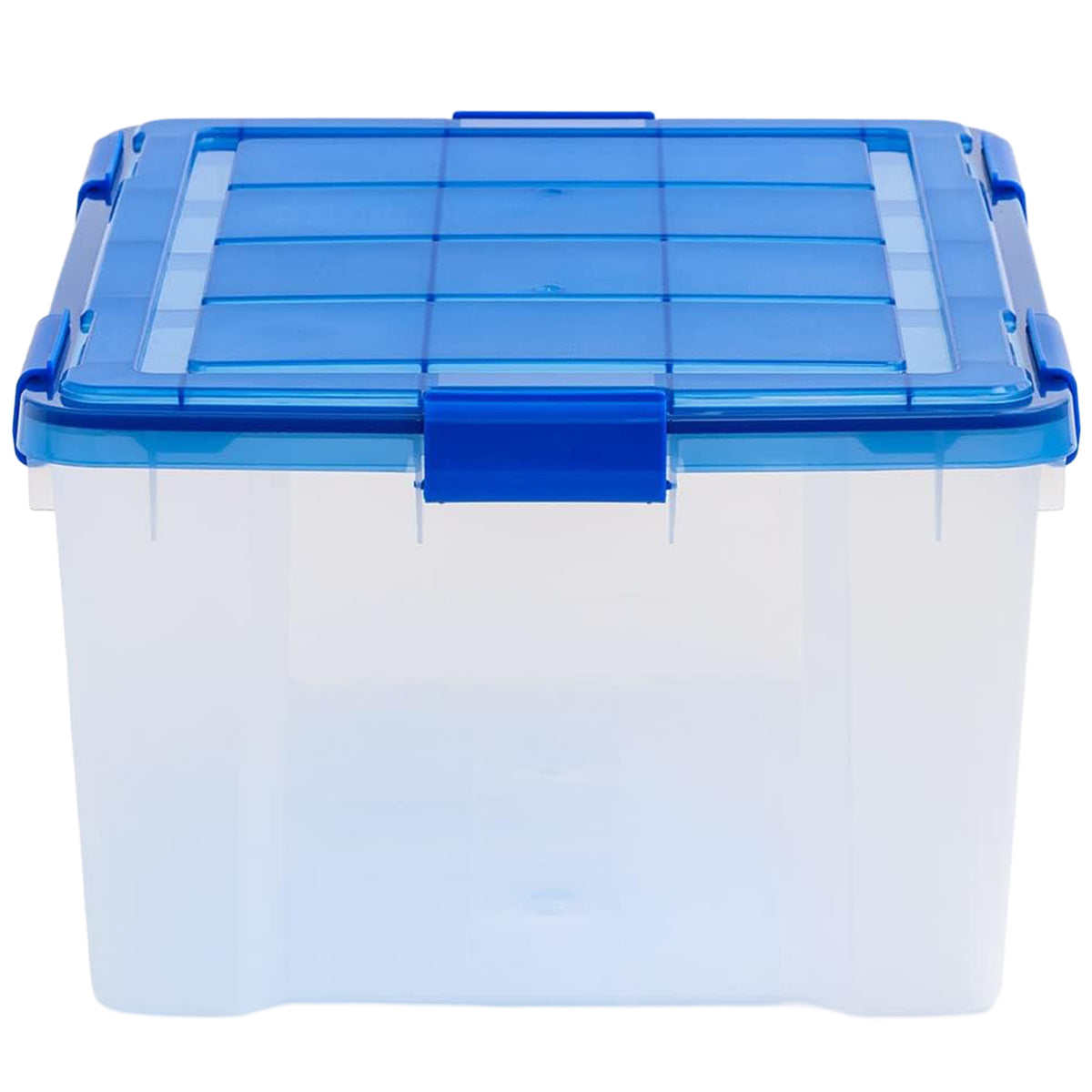 IRIS USA 62 Qt Weatherpro Airtight Clear Plastic Storage Bin with Lid, 4 Pack