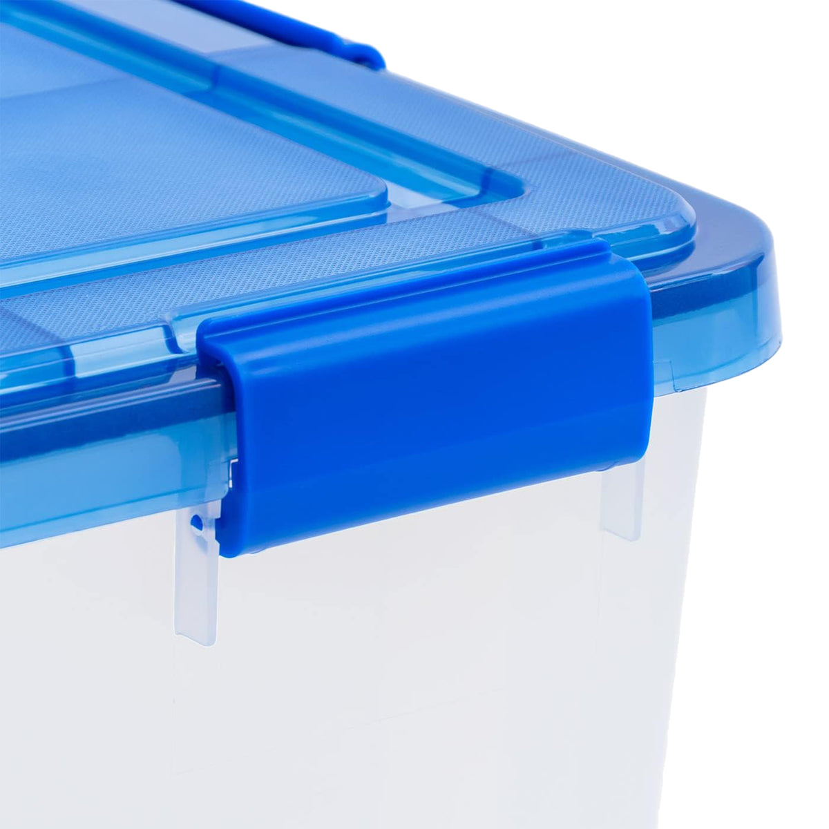 IRIS USA 62 Qt Weatherpro Airtight Clear Plastic Storage Bin with Lid, 4 Pack