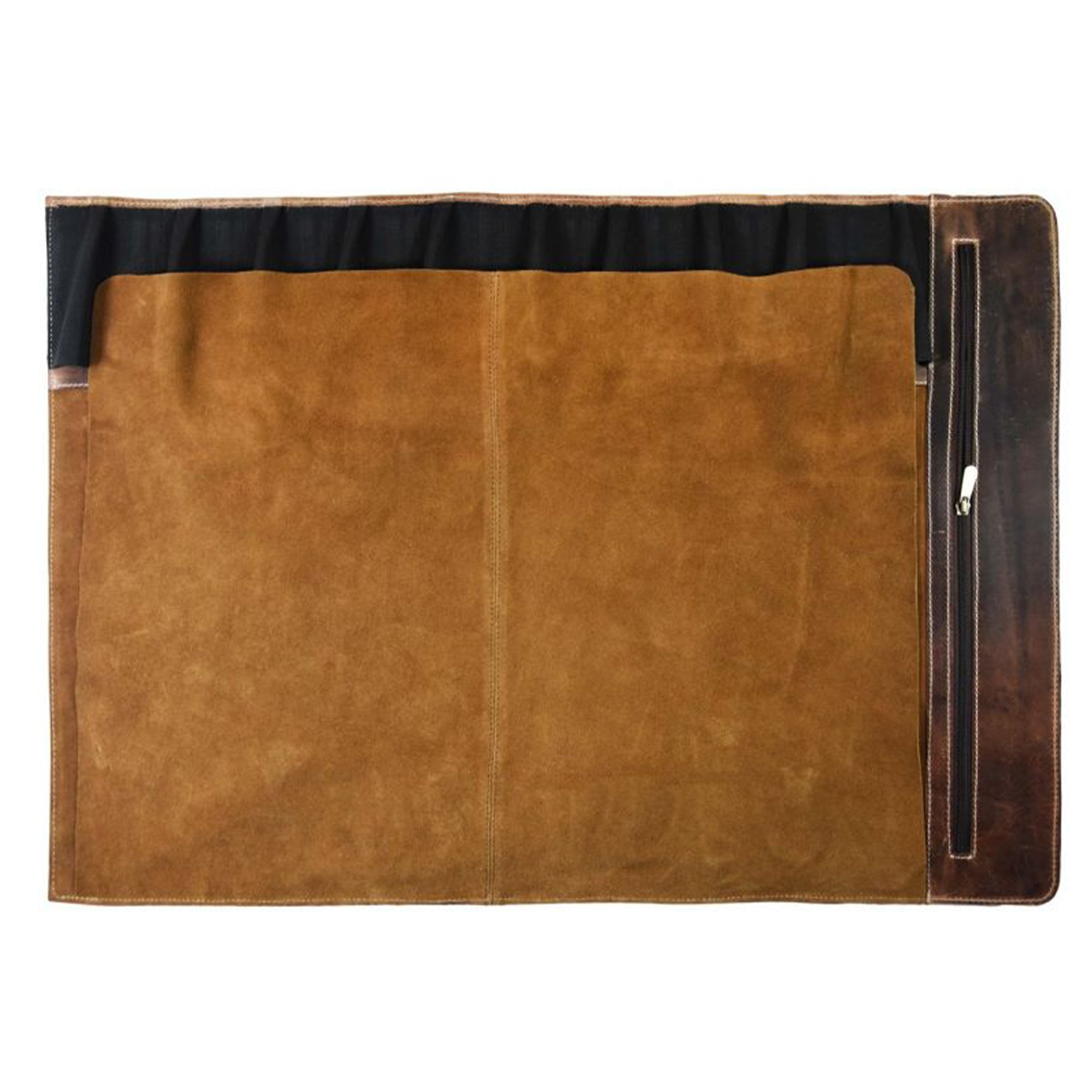 Aaron Leather Goods Tuscania Knife Roll Case, Walnut Brown Leather (Open Box) - VMInnovations