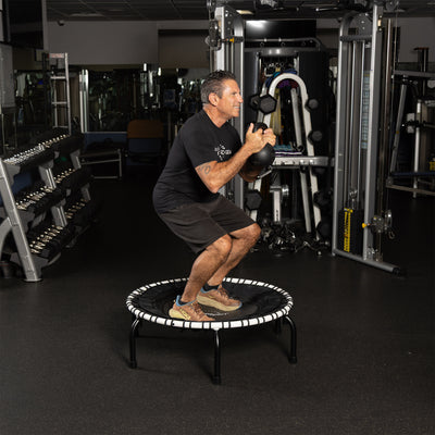 JumpSport 250 Durable 35.5" Workout Home Fitness Trampoline, White (For Parts) - VMInnovations