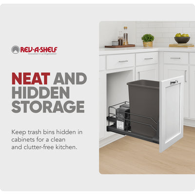 Rev-A-Shelf Pullout Kitchen Trash Can 35 qt. with Soft-close, 53WC-1535SCDM-113