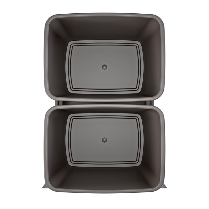 Rev-A-Shelf Double Pullout Trash Cans 35 qt. with Soft-close, 53WC-1835SCDM-213 - VMInnovations