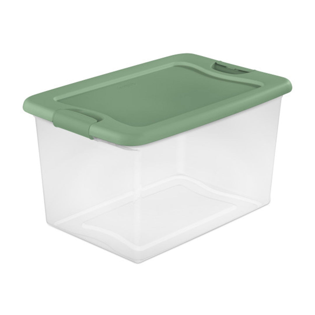 Sterilite 64 Qt Latching Plastic Storage Container Tote, Crisp Green (24 Pack)