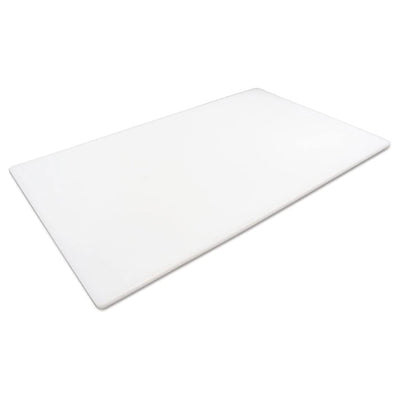 Thirteen Chefs 30 x 18 Inch Dishwasher Safe HDPE Plastic Cutting Board, White