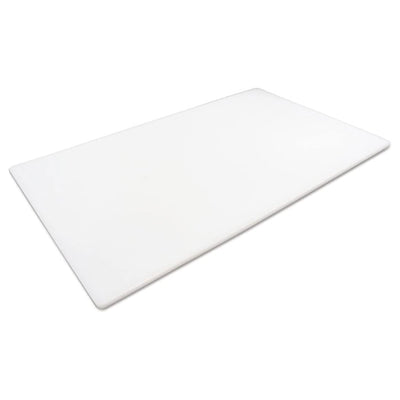 30 x 18 Inch Dishwasher Safe HDPE Plastic Cutting Board, White (Used)
