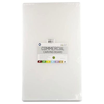 Thirteen Chefs 30x18" HDPE Plastic Cutting Board, White (Open Box) - VMInnovations