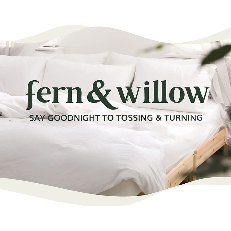 fern & willow Down Plush Adjustable Fill Pillow, Standard, 2 Pack (Open Box)