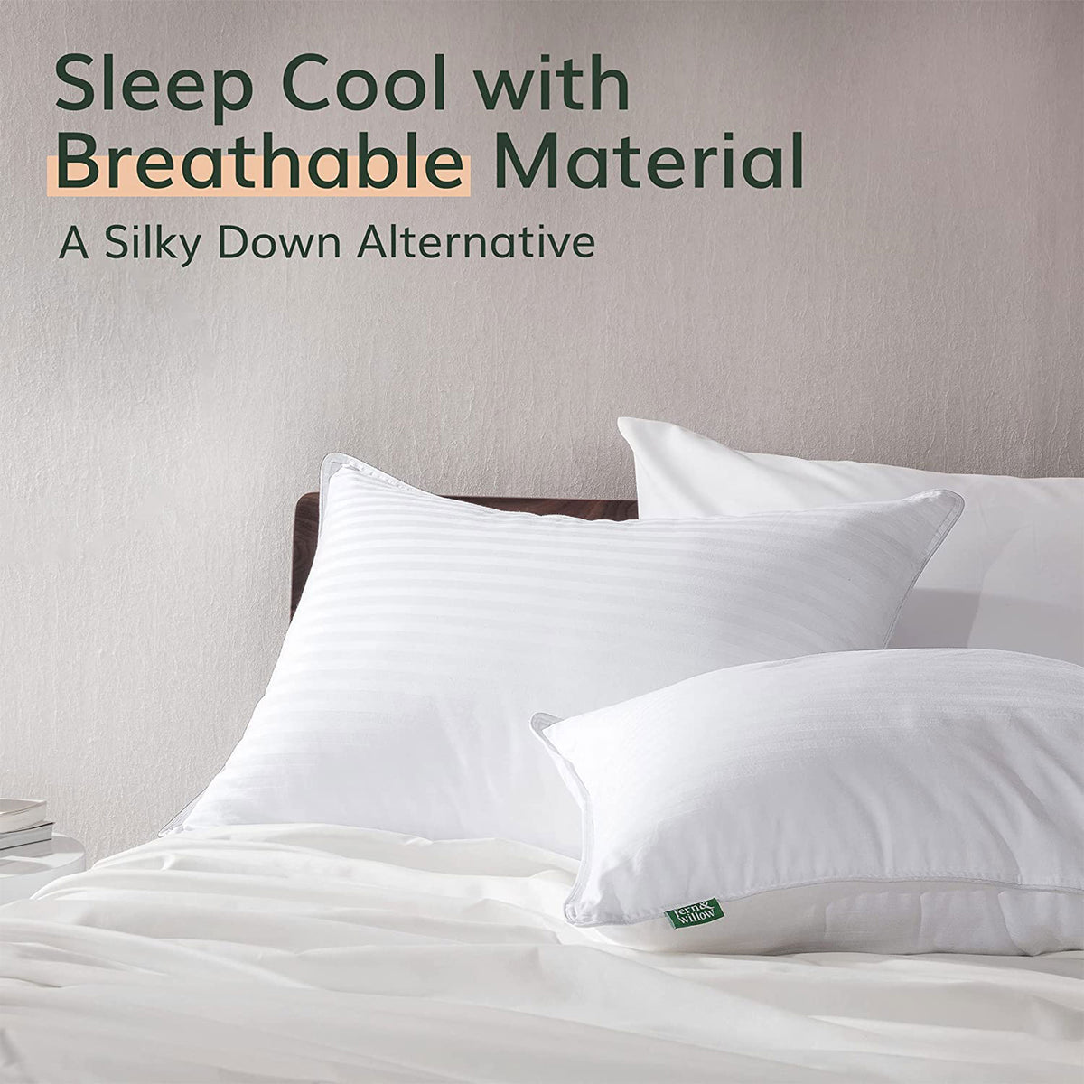 Luxury Down Alternative Plush Adjustable Fill Pillow, King, 2 Pack (Used)