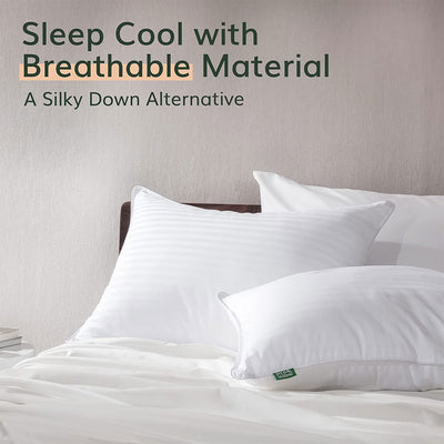 Luxury Down Alternative Plush Adjustable Fill Pillow, King, 2 Pack (Used)