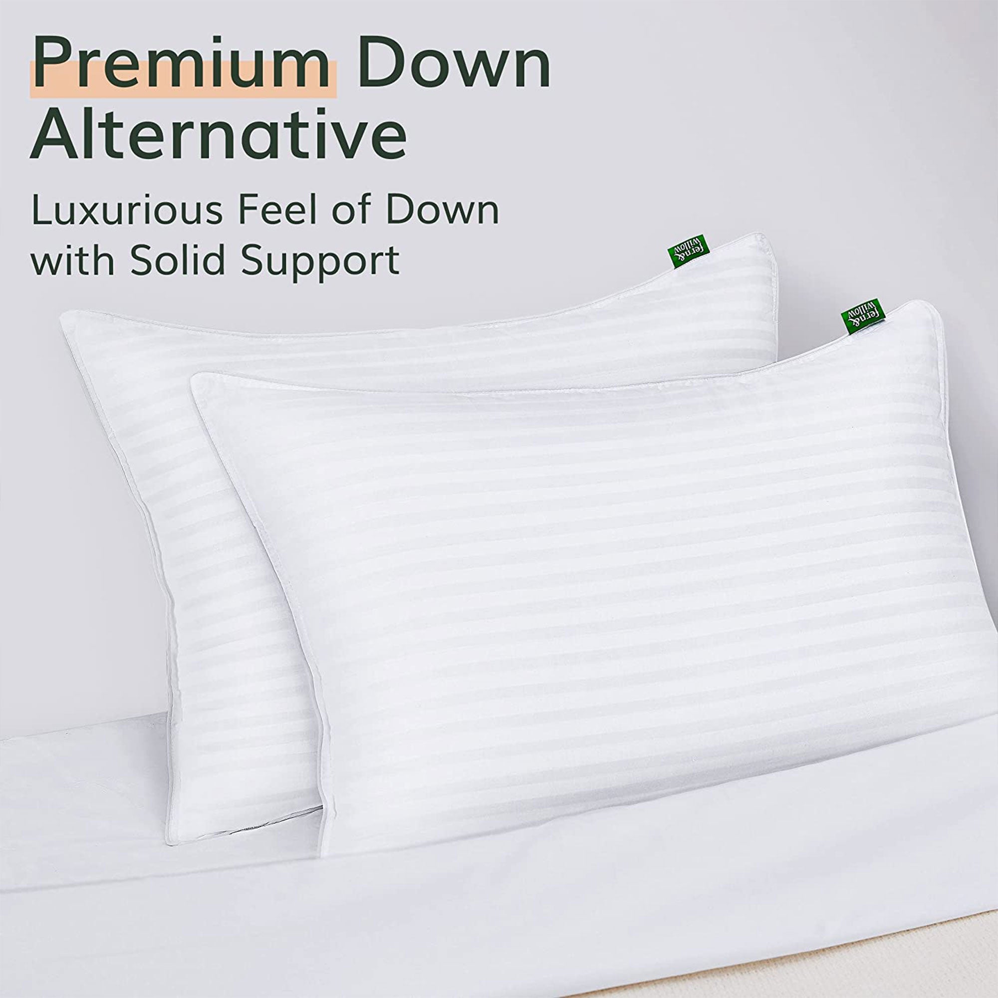 Luxury Down Alternative Plush Adjustable Fill Pillow, King, 2 Pack (Used)