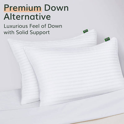 fern & willow Luxury Down Plush Adjustable Fill Pillow, King, 2 Pk(Open Box)