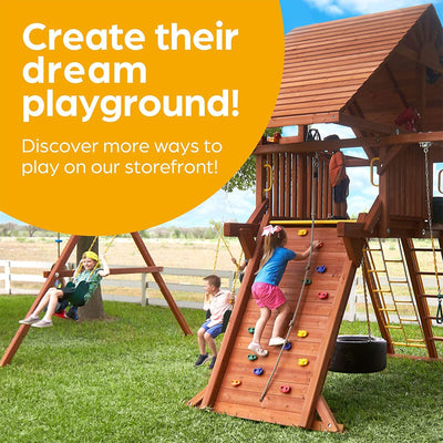 Playground Swing Set Outdoor Swing & Chain Set, 2 Pack, Green (Open Box) - VMInnovations