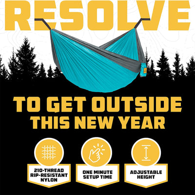 Large DoubleOwl Hammock with Adjustable Tree Straps, Liberty (Open Box)