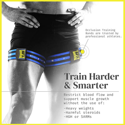 BFR BANDS Restriction Band for Arms, Legs, Glutes, Pro Bundle 4 Pack (Open Box)