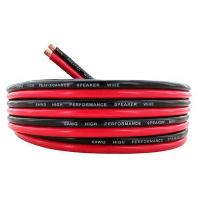 GS Power 8 AWG CCA Bonded Zip Cord Cable 12V Auto Wiring, 50ft, Red/Black (Used)