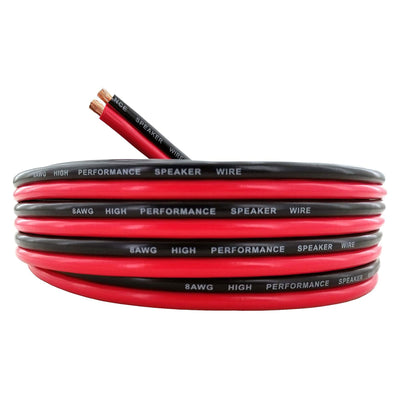 GS Power 8 AWG CCA Bonded Zip Cord Cable 12V Automotive Wiring, 50ft, Red/Black
