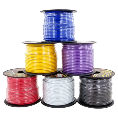 GS Power 16 Gauge General Purpose Low Volt Wiring, 100ft Per Roll, 6 Color Pack
