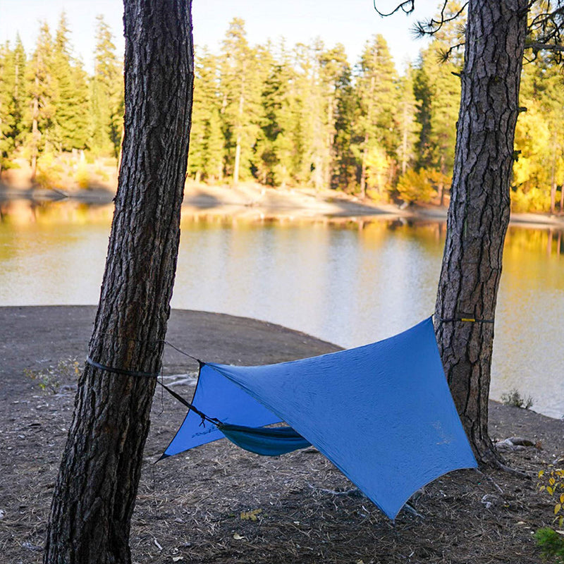 Wise Owl Outfitters Wisefly 11 x 9 Foot Hammock Rain Tarp, Blue, Accessory Only