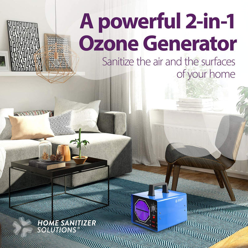 25,000mg/h Sterilizing Purifying Ozone Generator, Blue (Open Box)