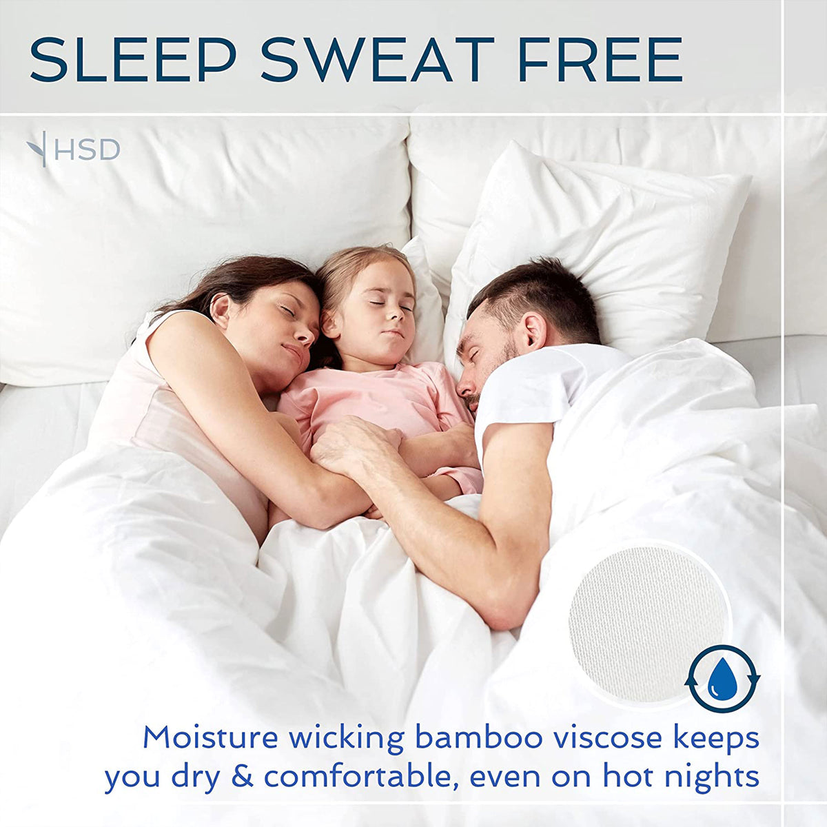 Hotel Sheets  Bamboo 4Pc Sheet & Pillowcase Set, Cal King, Light Blue (Open Box)