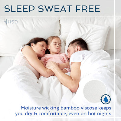 Hotel Sheets  Bamboo 4Pc Sheet & Pillowcase Set, Cal King, Light Blue (Open Box)