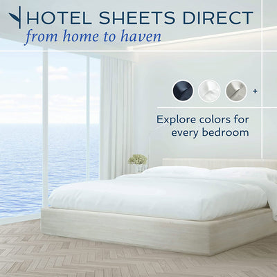 Hotel Sheets  Bamboo 4Pc Sheet & Pillowcase Set, Cal King, Light Blue (Open Box)