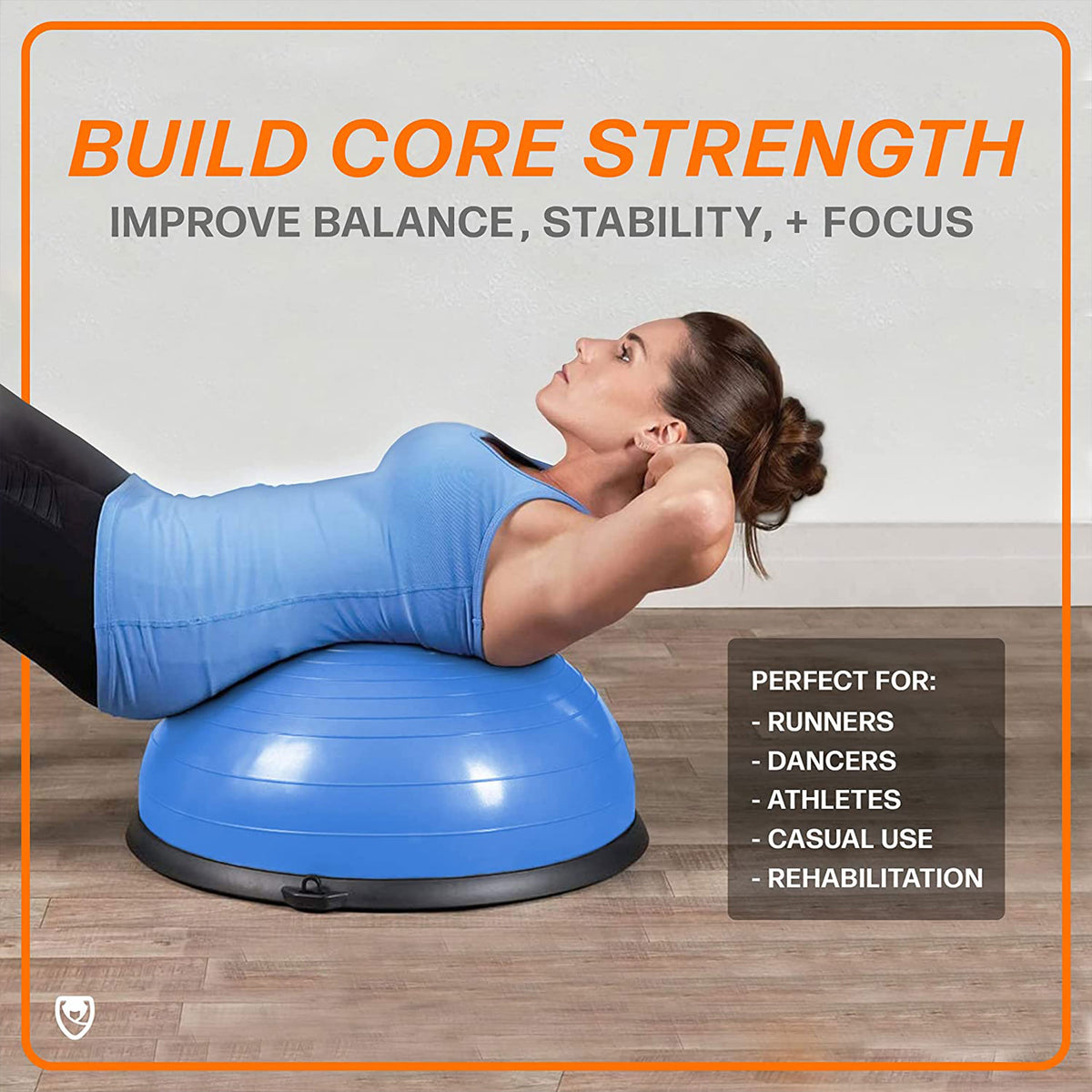 URBNFit All-in-One Half Balance Ball Trainer with Detachable Resistance Bands - VMInnovations