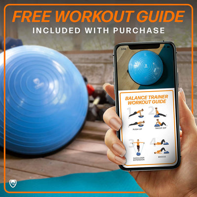 URBNFit All-in-One Half Balance Ball Trainer with Detachable Resistance Bands - VMInnovations