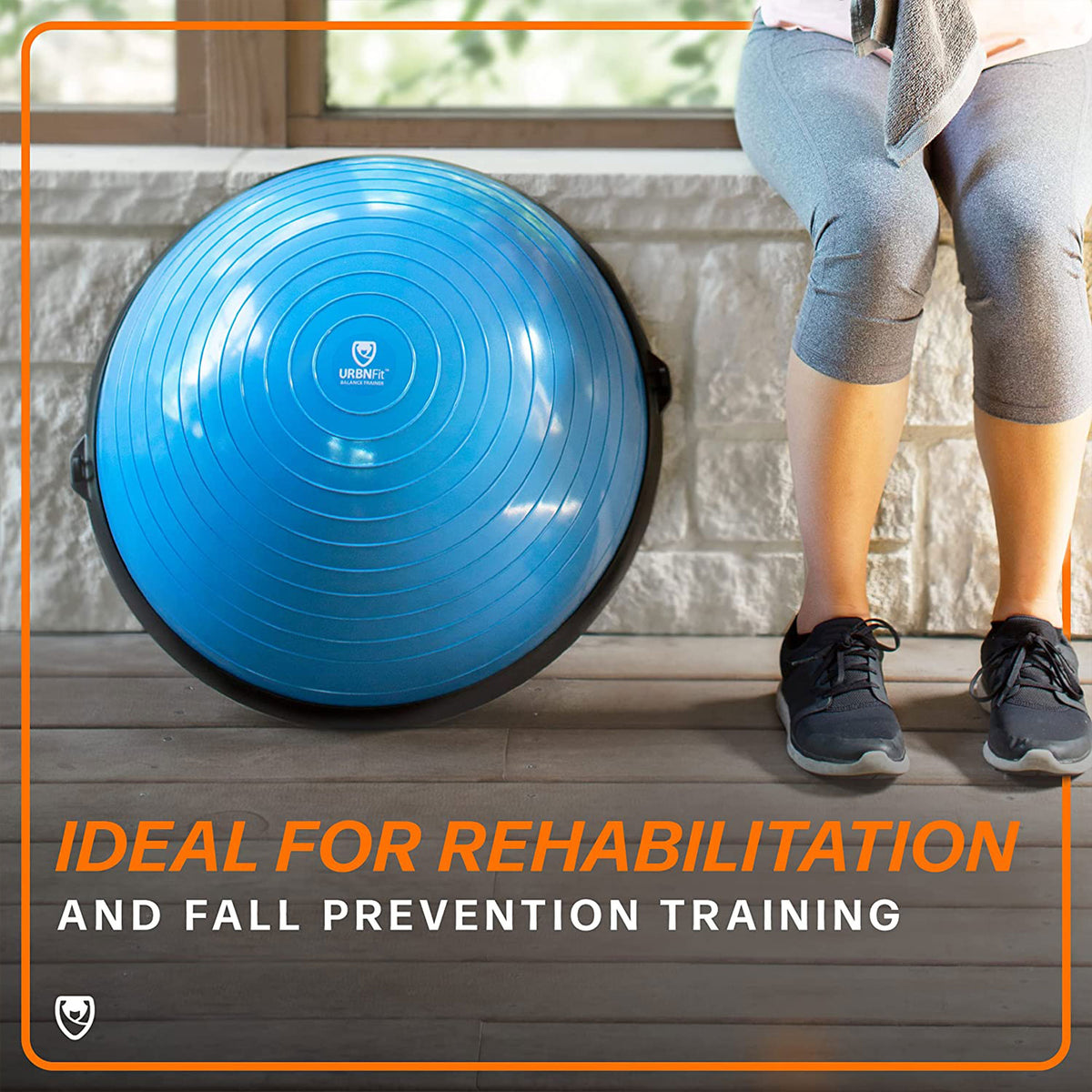 URBNFit All-in-One Half Balance Ball Trainer with Detachable Resistance Bands - VMInnovations
