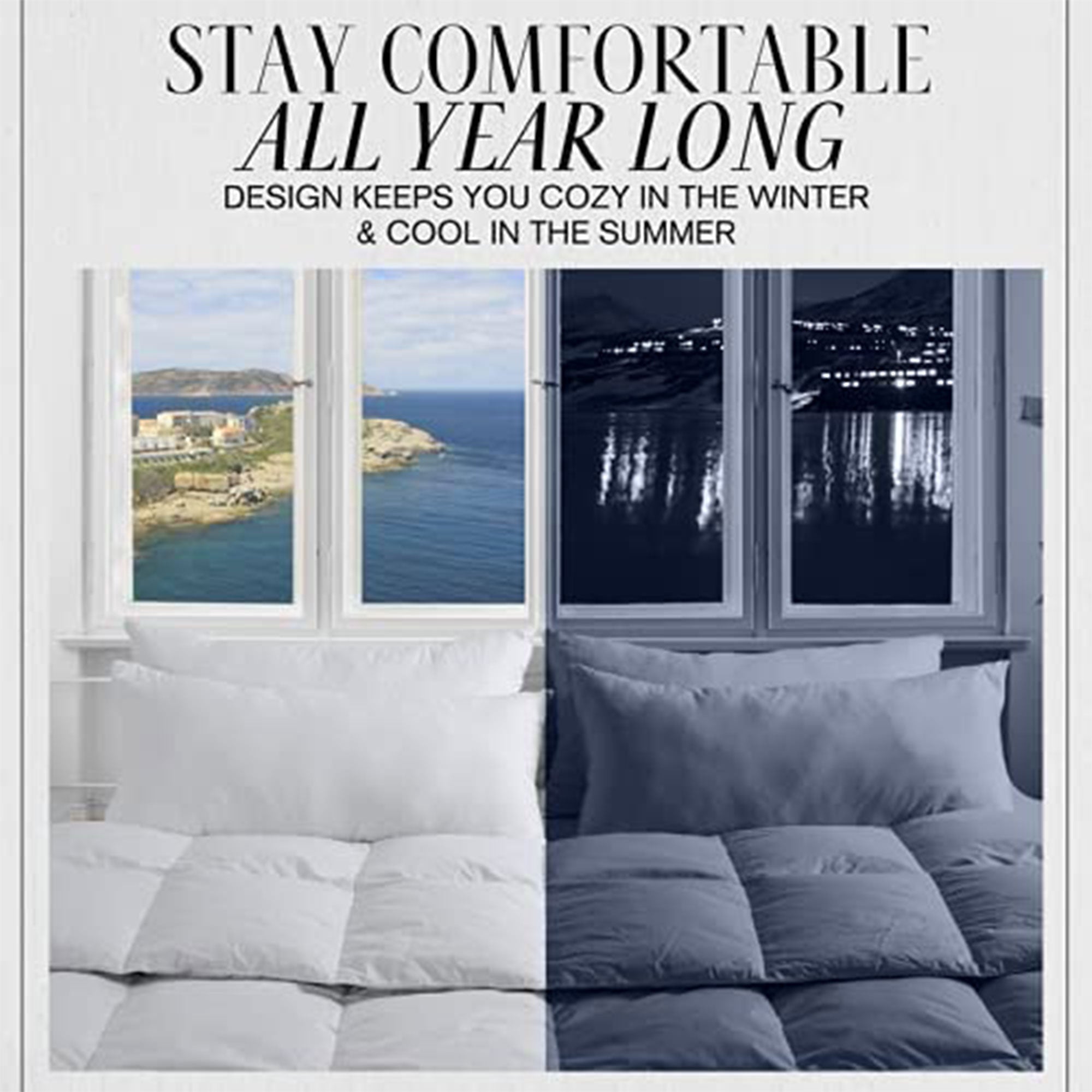 Italian Luxury 2100 Series Down Alternative Comforter, King/Cal King Size, Aqua - VMInnovations