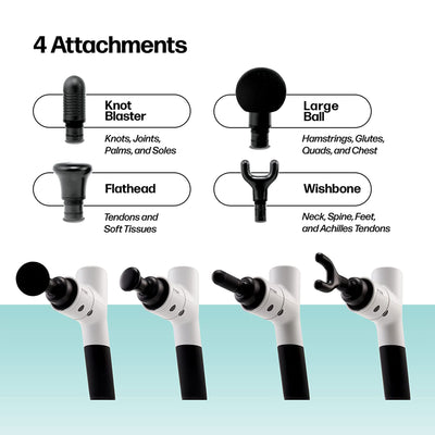 Vybe Premium Deep Tissue Muscle Massage Gun with 5 Speeds and 4 Attachments - VMInnovations