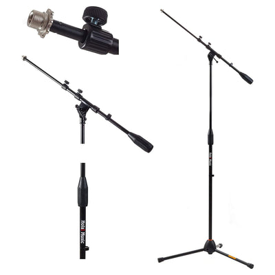 Hola! Music Adjustable Height Standard Clutch Studio Microphone Stand, (2 Pack) - VMInnovations